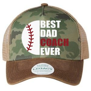 Best Dad Coach Ever Baseball Fathers Day Baseball Dad Coach Legacy Tie Dye Trucker Hat