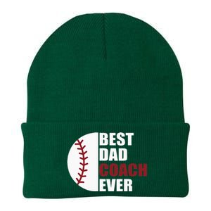 Best Dad Coach Ever Baseball Fathers Day Baseball Dad Coach Knit Cap Winter Beanie