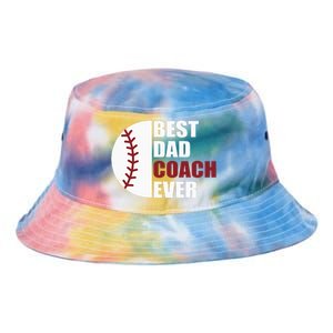 Best Dad Coach Ever Baseball Fathers Day Baseball Dad Coach Tie Dye Newport Bucket Hat