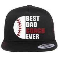 Best Dad Coach Ever Baseball Fathers Day Baseball Dad Coach Flat Bill Trucker Hat