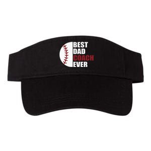 Best Dad Coach Ever Baseball Fathers Day Baseball Dad Coach Valucap Bio-Washed Visor