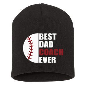 Best Dad Coach Ever Baseball Fathers Day Baseball Dad Coach Short Acrylic Beanie