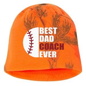 Best Dad Coach Ever Baseball Fathers Day Baseball Dad Coach Kati - Camo Knit Beanie