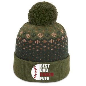 Best Dad Coach Ever Baseball Fathers Day Baseball Dad Coach The Baniff Cuffed Pom Beanie