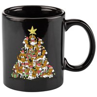 Beagle Dogs Christmas Tree 11oz C Handle Ceramic Mug