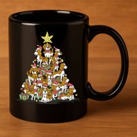 Beagle Dogs Christmas Tree 11oz C Handle Ceramic Mug
