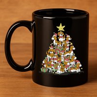 Beagle Dogs Christmas Tree 11oz C Handle Ceramic Mug
