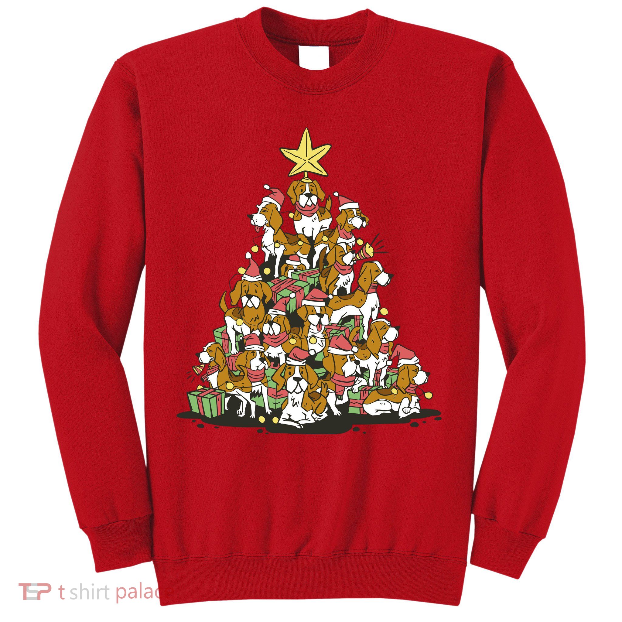 Beagle Dogs Christmas Tree Sweatshirt
