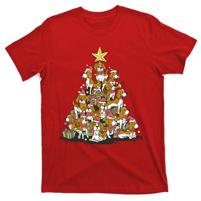 Beagle Dogs Christmas Tree T-Shirt