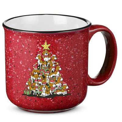 Beagle Dogs Christmas Tree 15oz Campfire Ceramic Mug