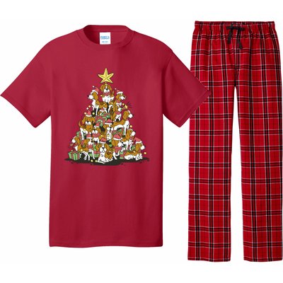 Beagle Dogs Christmas Tree Pajama Set