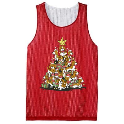 Beagle Dogs Christmas Tree Mesh Reversible Basketball Jersey Tank
