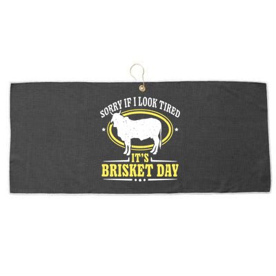 Brisket Day Cool Gift Brisket Grilling Barbecue Smoke Brisket Gift Large Microfiber Waffle Golf Towel