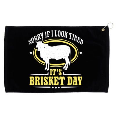 Brisket Day Cool Gift Brisket Grilling Barbecue Smoke Brisket Gift Grommeted Golf Towel