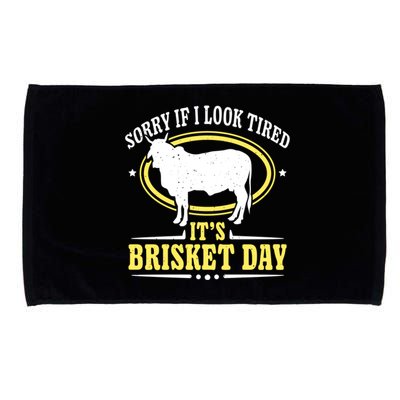 Brisket Day Cool Gift Brisket Grilling Barbecue Smoke Brisket Gift Microfiber Hand Towel