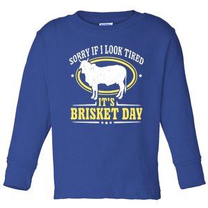 Brisket Day Cool Gift Brisket Grilling Barbecue Smoke Brisket Gift Toddler Long Sleeve Shirt