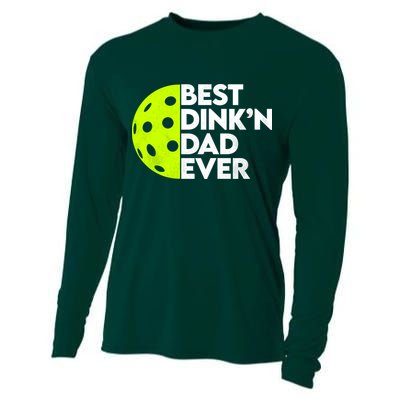 Best Dink'n Dad Ever Funny Pickleball Cooling Performance Long Sleeve Crew