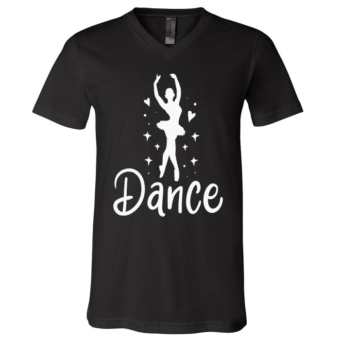 Ballet Dancer Dancing Dance School Ballet Lover Gift V-Neck T-Shirt