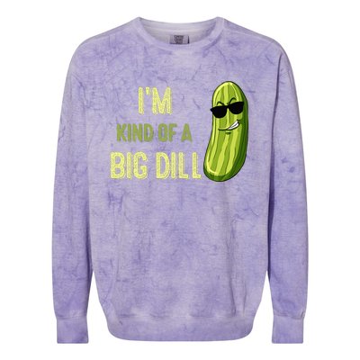 Big Deal Dill Pickle Funny Slogan Colorblast Crewneck Sweatshirt