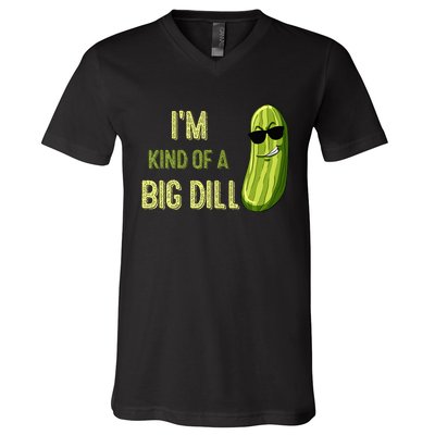 Big Deal Dill Pickle Funny Slogan V-Neck T-Shirt