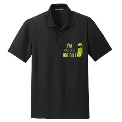 Big Deal Dill Pickle Funny Slogan Dry Zone Grid Polo