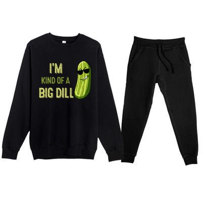 Big Deal Dill Pickle Funny Slogan Premium Crewneck Sweatsuit Set