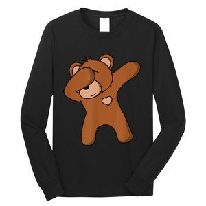 Bear Dancing DAB Bear Party Dancing Bear Teddy Long Sleeve Shirt