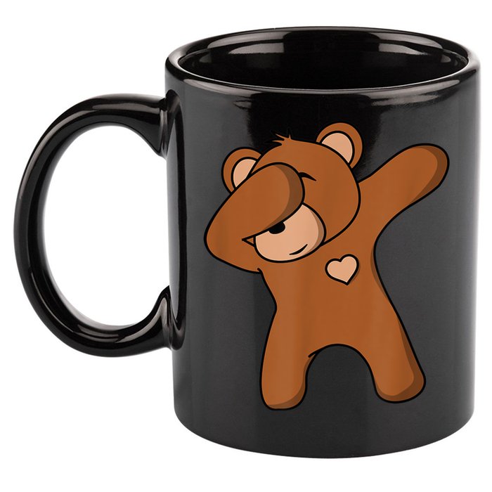 Bear Dancing DAB Bear Party Dancing Bear Teddy 11oz C Handle Ceramic Mug
