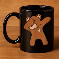 Bear Dancing DAB Bear Party Dancing Bear Teddy 11oz C Handle Ceramic Mug