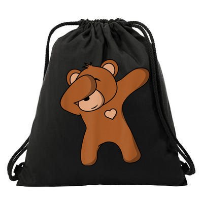Bear Dancing DAB Bear Party Dancing Bear Teddy Drawstring Bag