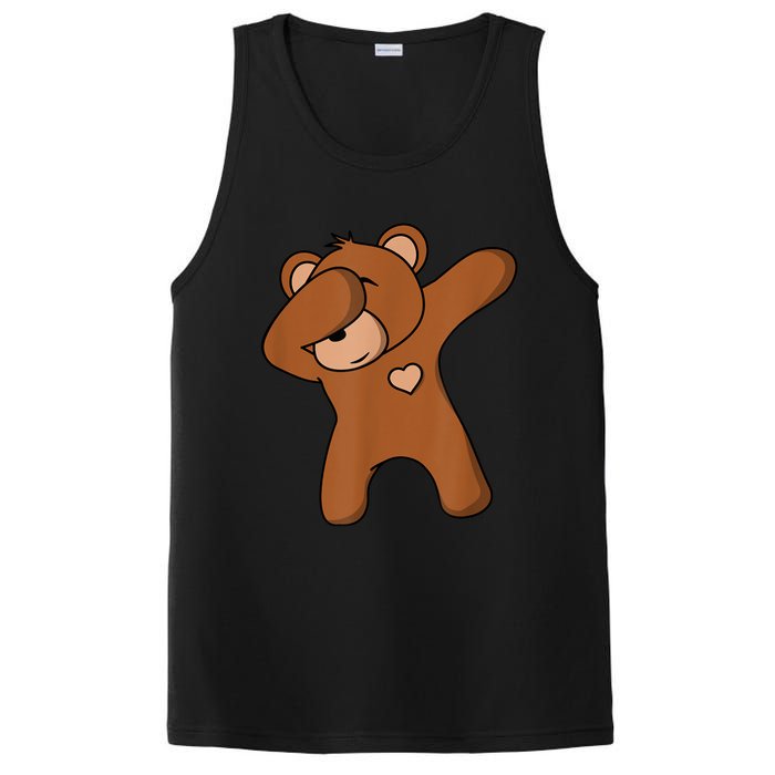 Bear Dancing DAB Bear Party Dancing Bear Teddy PosiCharge Competitor Tank