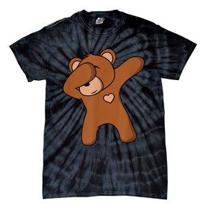 Bear Dancing DAB Bear Party Dancing Bear Teddy Tie-Dye T-Shirt