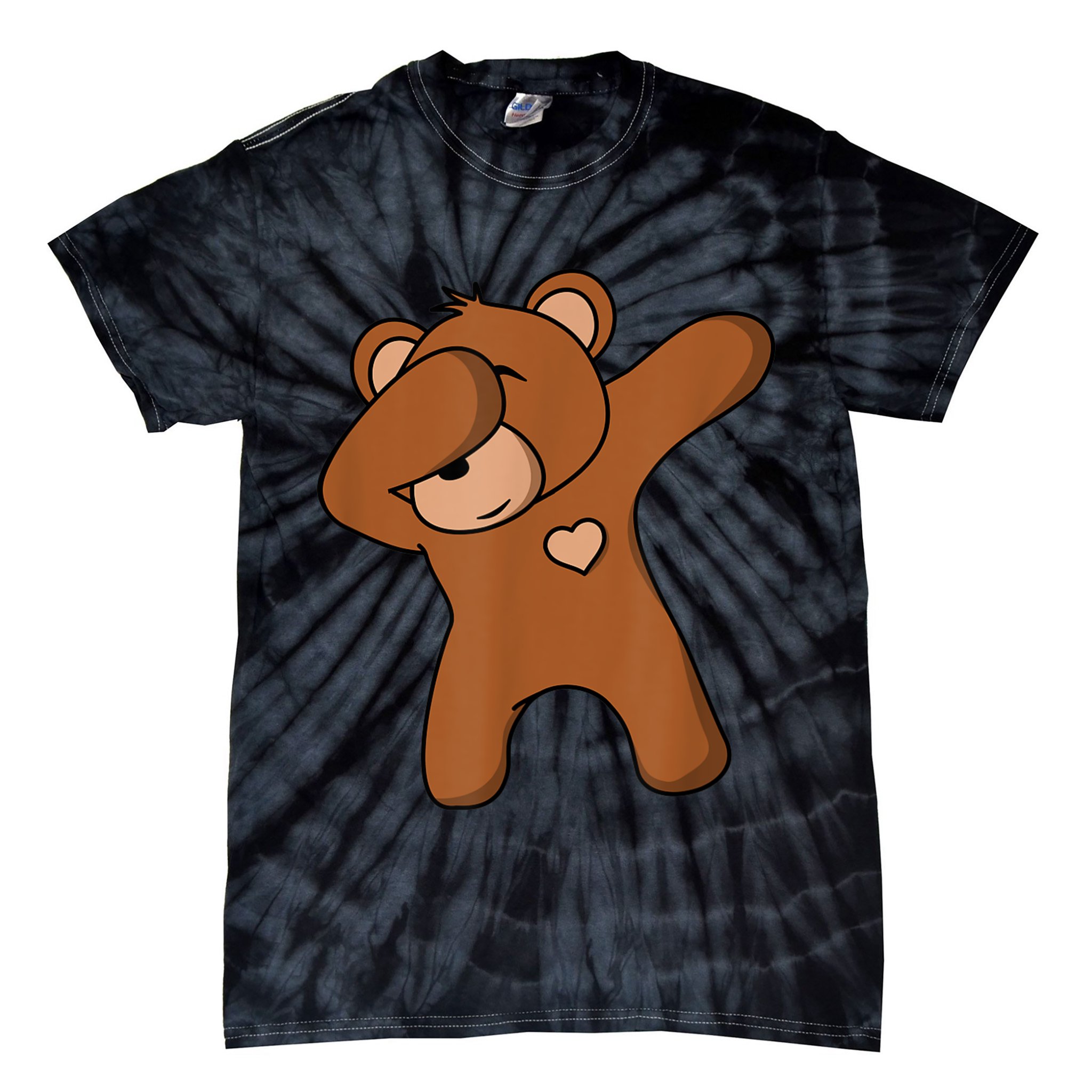 Bear Dancing DAB Bear Party Dancing Bear Teddy Tie-Dye T-Shirt