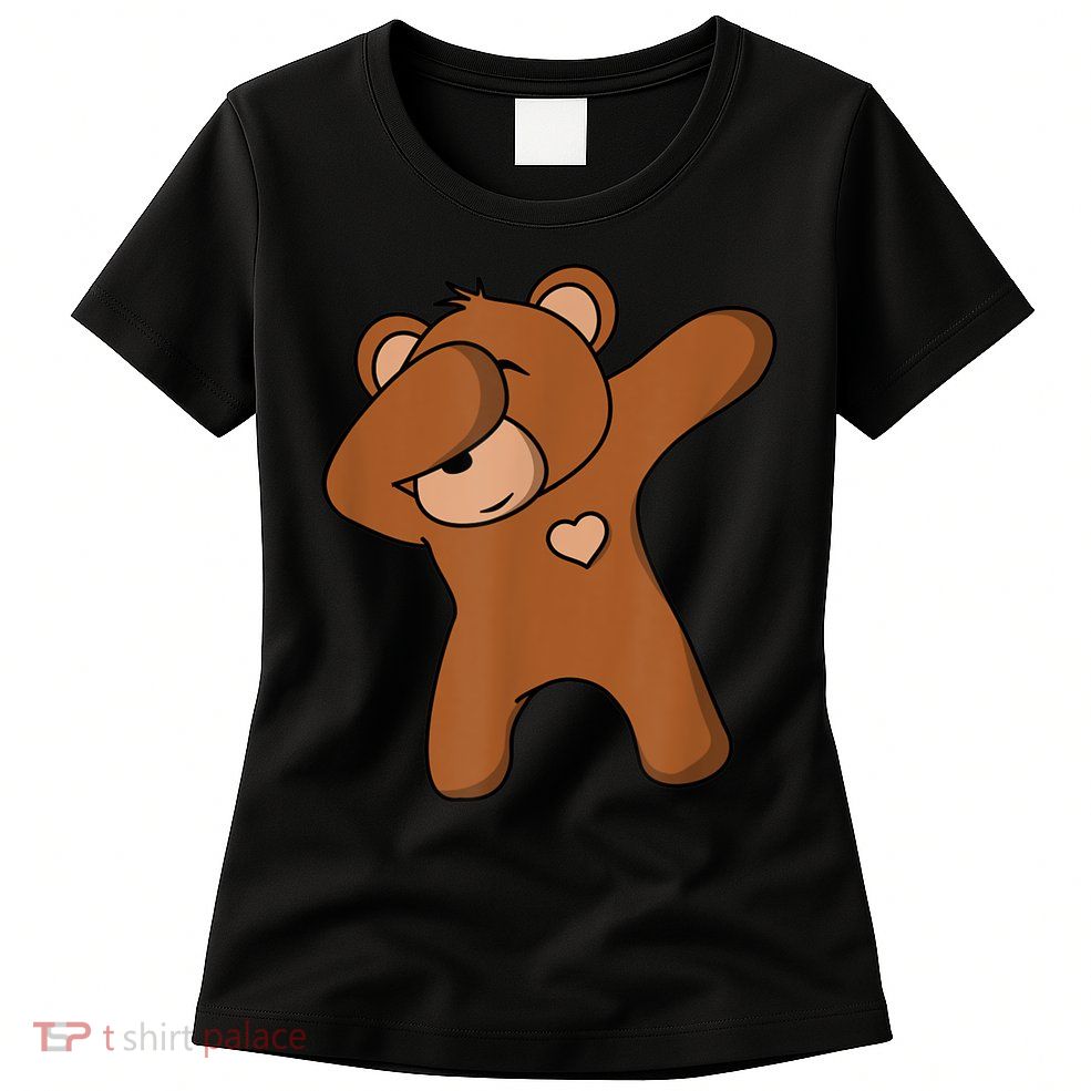 Bear Dancing DAB Bear Party Dancing Bear Teddy Womens T-Shirt