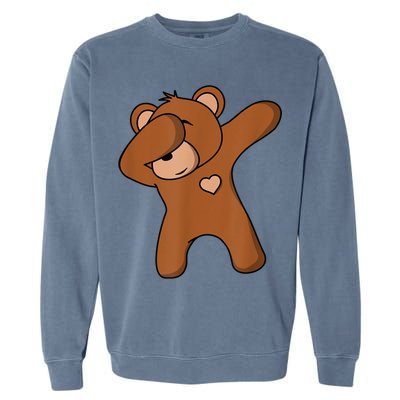 Bear Dancing DAB Bear Party Dancing Bear Teddy Garment-Dyed Sweatshirt
