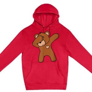 Bear Dancing DAB Bear Party Dancing Bear Teddy Premium Pullover Hoodie