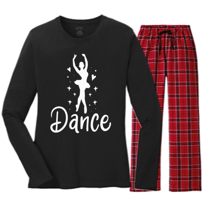 Ballet Dancer Dancing Dance School Ballet Lover Gift Women's Long Sleeve Flannel Pajama Set 