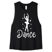 Ballet Dancer Dancing Dance School Ballet Lover Gift Women's Racerback Cropped Tank