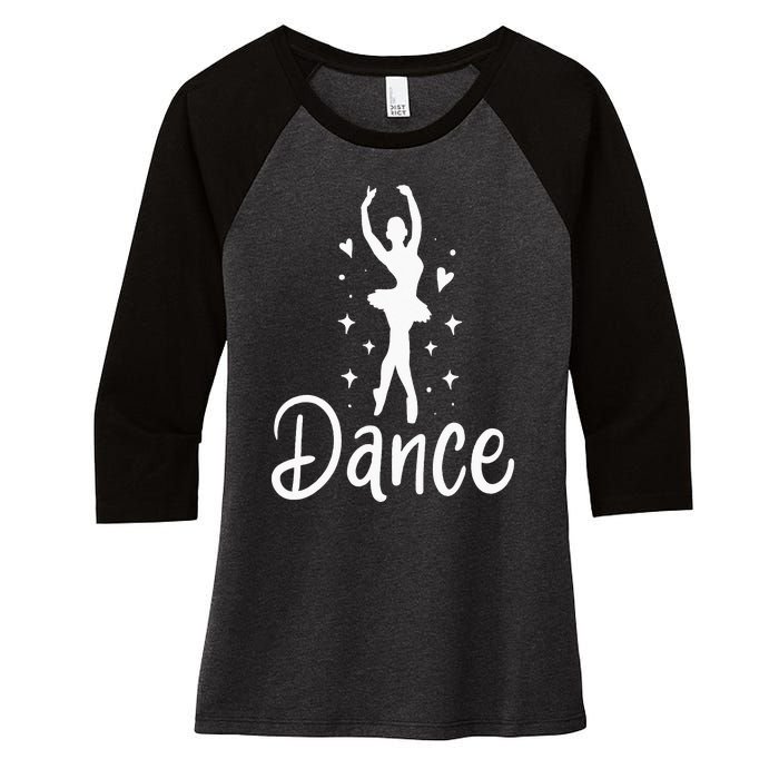 Ballet Dancer Dancing Dance School Ballet Lover Gift Women's Tri-Blend 3/4-Sleeve Raglan Shirt