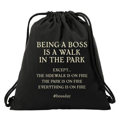 BossS Day Design Drawstring Bag