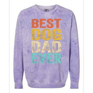 Best Dog Dad Ever FatherS Day Colorblast Crewneck Sweatshirt