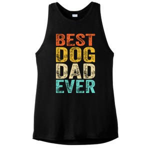 Best Dog Dad Ever FatherS Day Ladies PosiCharge Tri-Blend Wicking Tank