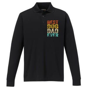 Best Dog Dad Ever FatherS Day Performance Long Sleeve Polo