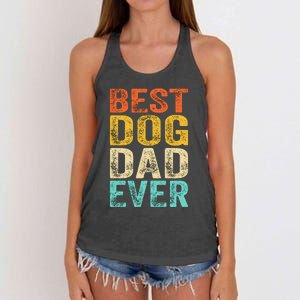 Best Dog Dad Ever FatherS Day Women's Knotted Racerback Tank