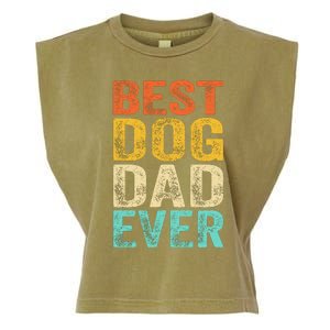 Best Dog Dad Ever FatherS Day Garment-Dyed Women's Muscle Tee