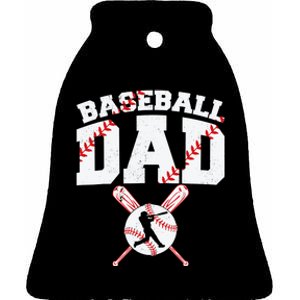 Baseball Dad - Dad Baseball Father's Day Ceramic Bell Ornament