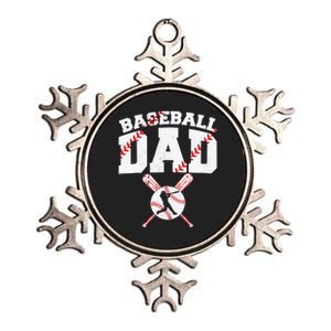 Baseball Dad - Dad Baseball Father's Day Metallic Star Ornament