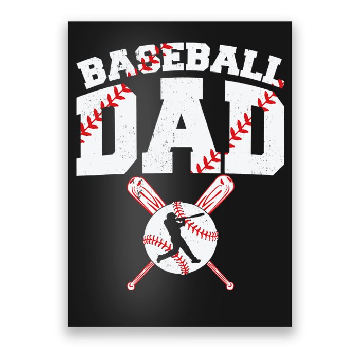 Baseball Dad - Dad Baseball Father's Day Poster