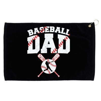 Baseball Dad - Dad Baseball Father's Day Grommeted Golf Towel