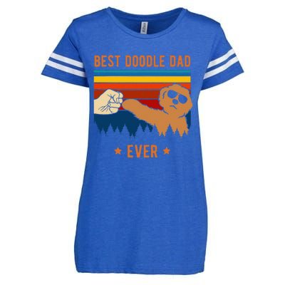 Best Doodle Dad Ever Funny Dog Goldendoodle Labradoodle Enza Ladies Jersey Football T-Shirt